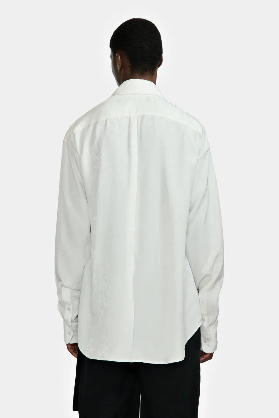 CHEMISE LONGUE AVEC OUVERTURE ASYMÉTRIQUE EN JACQUARD DROPS- LOUIS GABRIEL NOUCHI soemshop - LOUIS GABRIEL NOUCHI