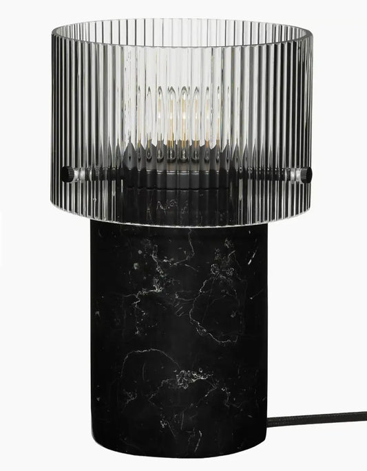 LAMPE DE TABLE EN VERRE ET MARBRE - HÜBSCH soemshop- Hübsch