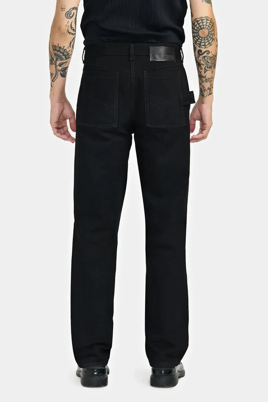 PANTALON DROIT 5 POCHES EN DENIM NOIR - LOUIS GABRIELLE NOUCHI soemshop - Louis Gabriel Nouchi
