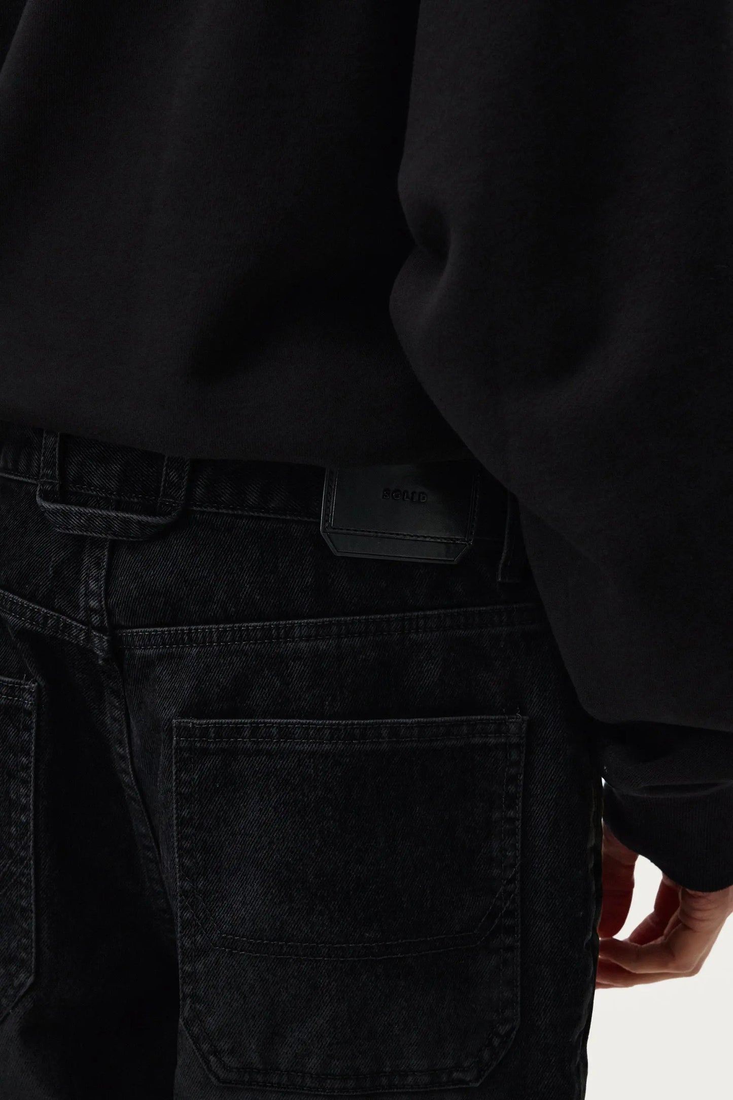 PANTALON DROIT NOIR - SOLID HOMME soemshop - SOLID HOMME