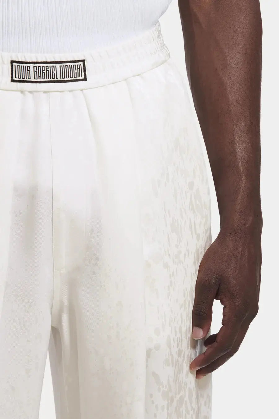 PANTALON LARGE EN JACQUARD DROPS - LOUIS GABRIEL NOUCHI soemshop - LOUIS GABRIEL NOUCHI