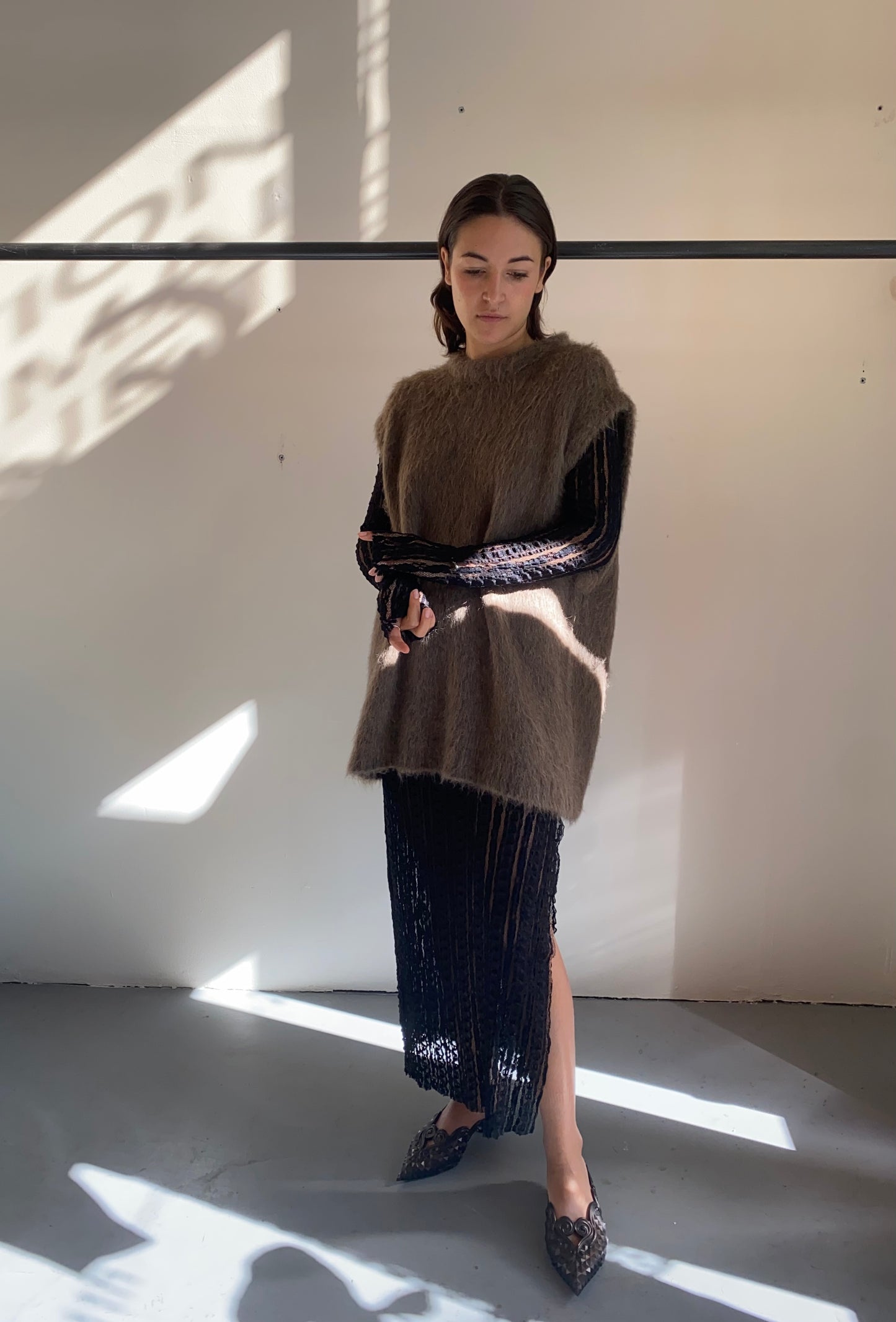 PULL SANS MANCHE CAMEL - UMA WANG soemshop - UMA WANG