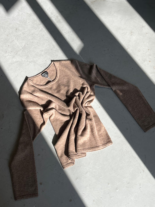 PULL TAUPE COL ROND - UNIVERSEL soemshop - universel