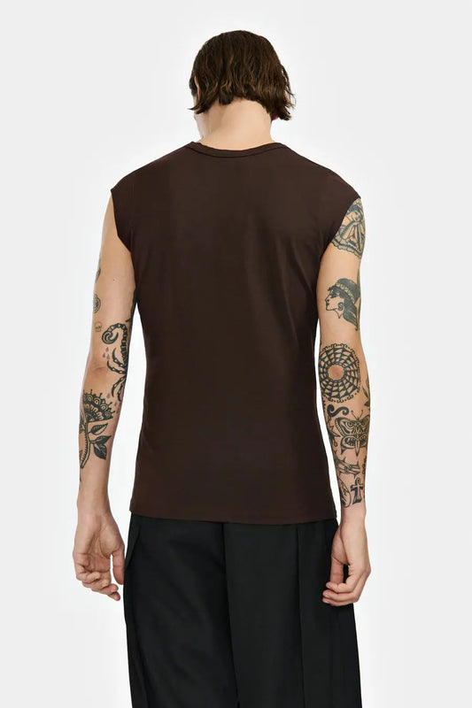 T-SHIRT MANCHES COURTES AVEC OUVERTURE ASYMÉTRIQUE - LOUIS GABRIEL NOUCHI soemshop - LOUIS GABRIEL NOUCHI