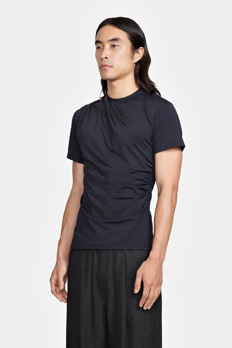 T-SHIRT PLISSÉ EN JERSEY RECYCLÉ- LOUIS GABRIEL NOUCHI soemshop - LOUIS GABRIEL NOUCHI