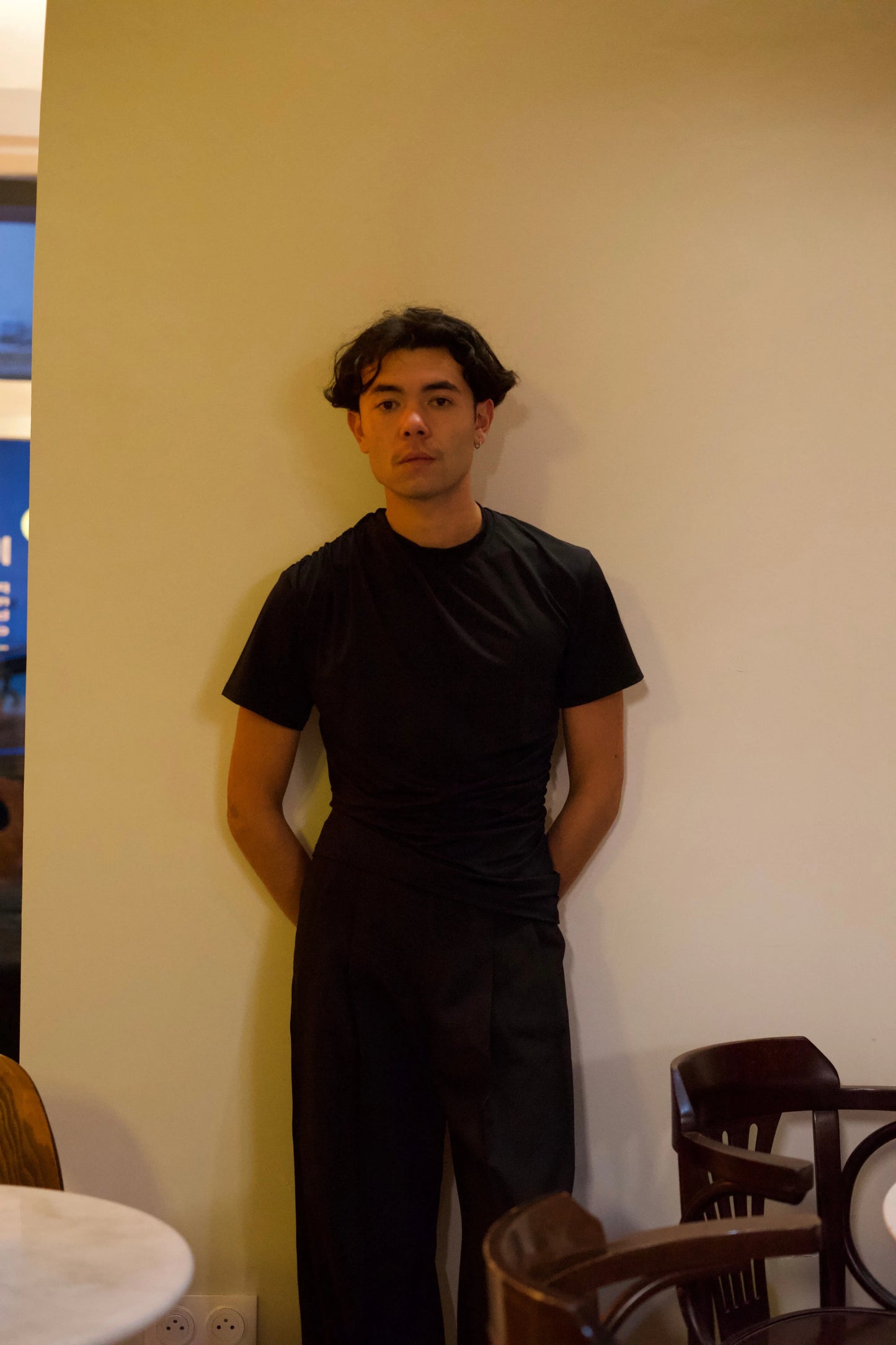 T-SHIRT PLISSÉ EN JERSEY RECYCLÉ- LOUIS GABRIEL NOUCHI soemshop - LOUIS GABRIEL NOUCHI