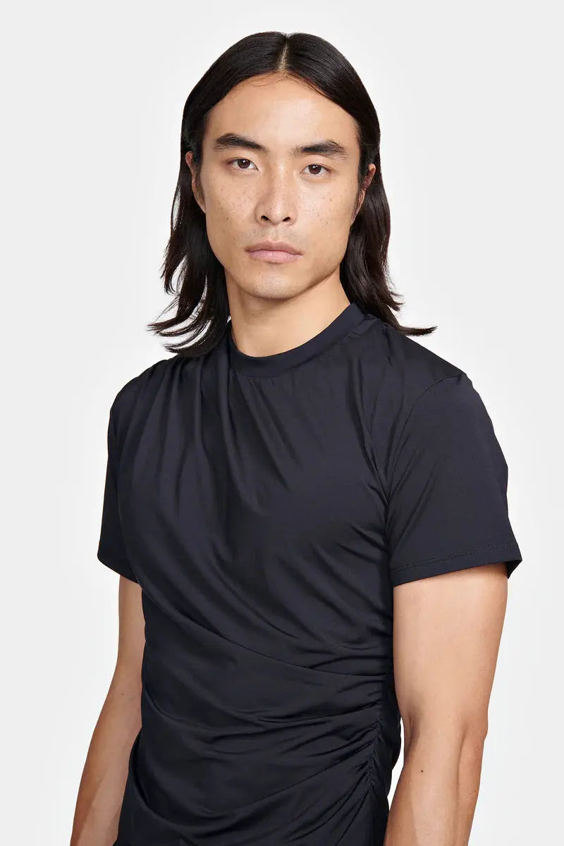 T-SHIRT PLISSÉ EN JERSEY RECYCLÉ- LOUIS GABRIEL NOUCHI soemshop - LOUIS GABRIEL NOUCHI