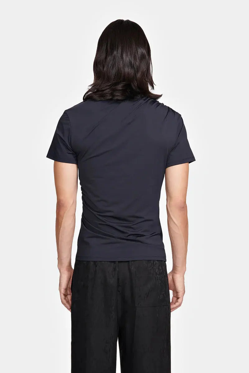 T-SHIRT PLISSÉ EN JERSEY RECYCLÉ- LOUIS GABRIEL NOUCHI soemshop - LOUIS GABRIEL NOUCHI