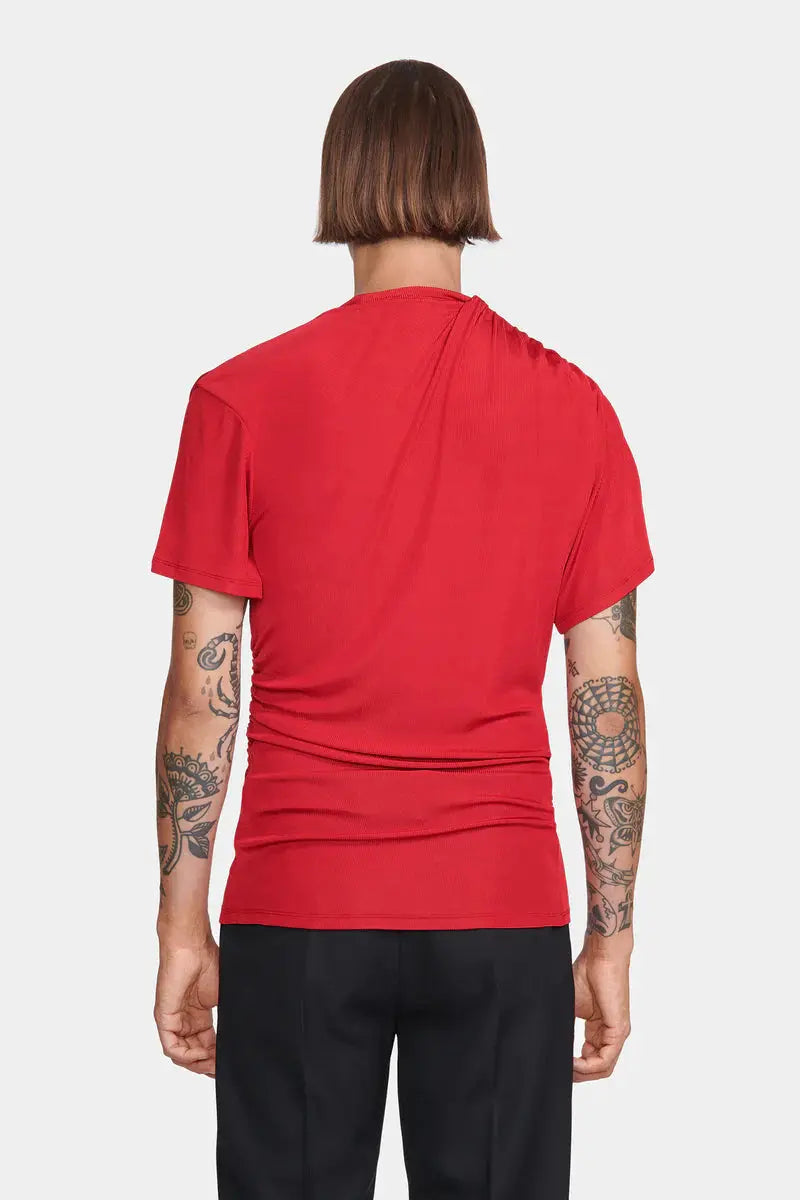 T-SHIRT PLISSÉ FLUIDE EN JERSEY CÔTELÉ- LOUIS GABRIEL NOUCHI soemshop - Louis Gabriel Nouchi