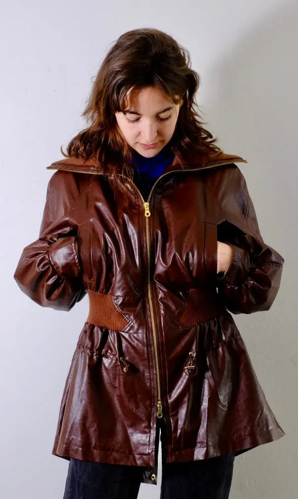 MANTEAU CEINTRÉ MARRON- LIE soemshop- LIE