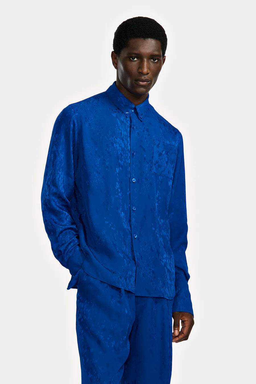 CHEMISE À DOUBLE MANCHETTE EN JACQUARD DROPS - LOUIS GABRIEL NOUCHI