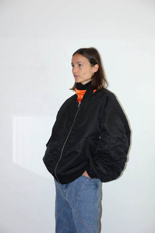 BOMBERS NOIR COL ORANGE - RIZ POLI soemshop - RIZ POLI