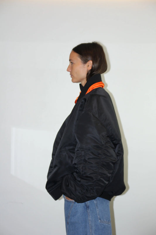 BOMBERS NOIR COL ORANGE - RIZ POLI soemshop - RIZ POLI