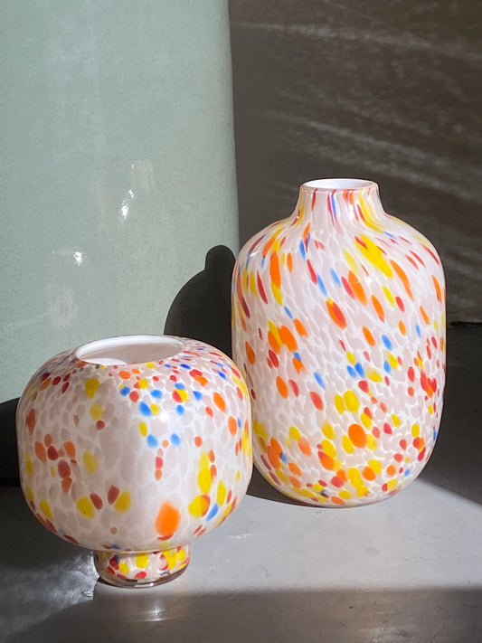 PETIT VASE TACHETÉ ORANGE/ROSE - LA MAISON soemshop - AU MAISON