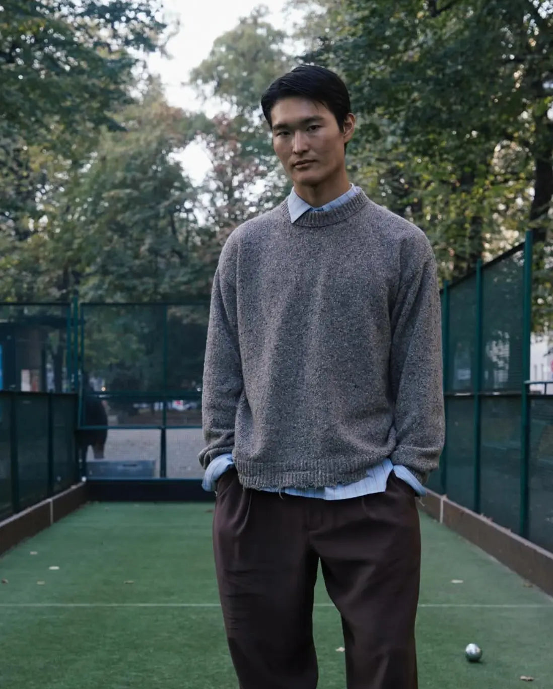 PULL GRIS DESTRUCTURÉ AUX EXTRÉMITÉS - ATOMOFACTORY soemshop - ATOMOFACTORY