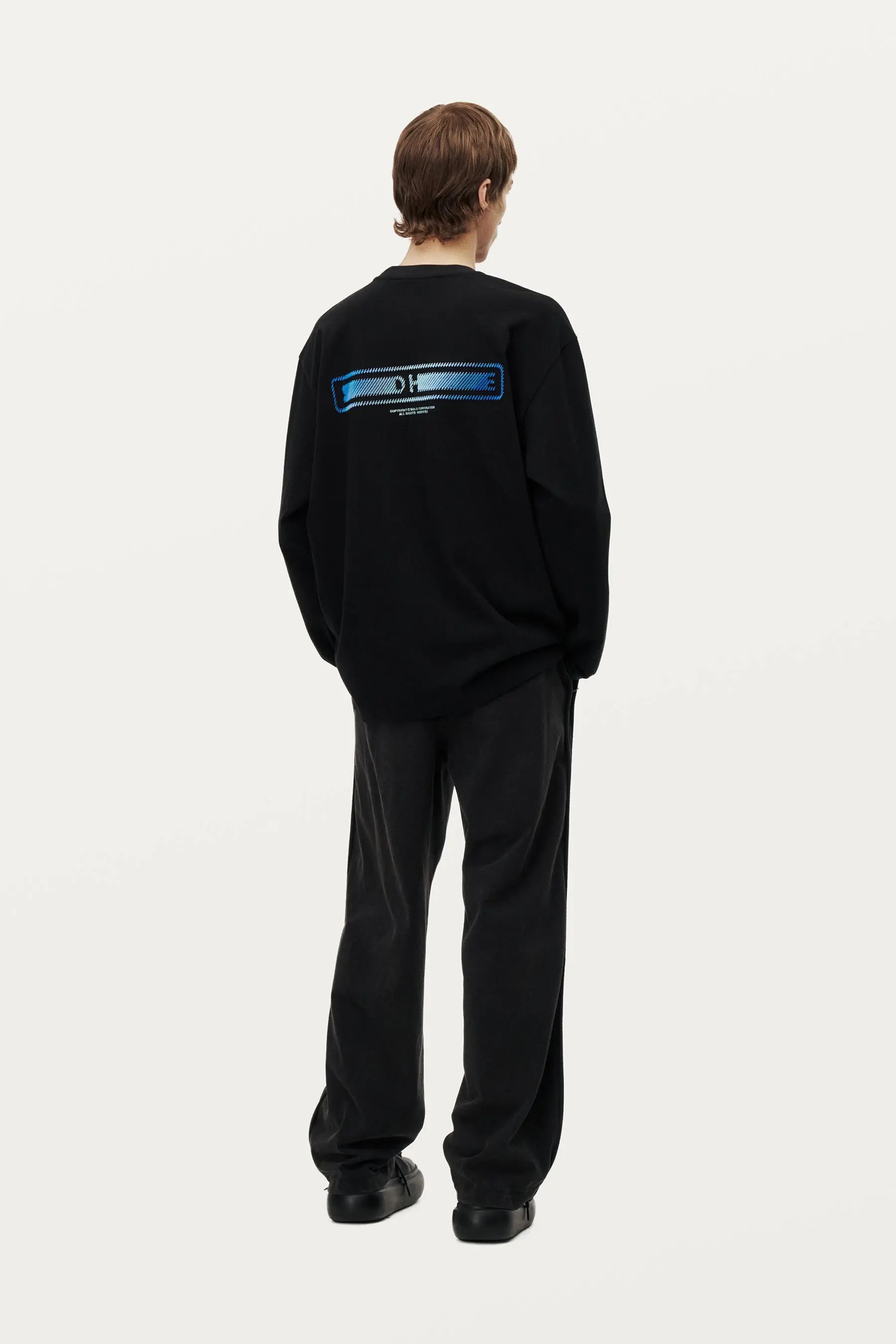 TEE-SHIRT NOIR MANCHE LONGUE - SOLID HOMME soemshop - SOLID HOMME