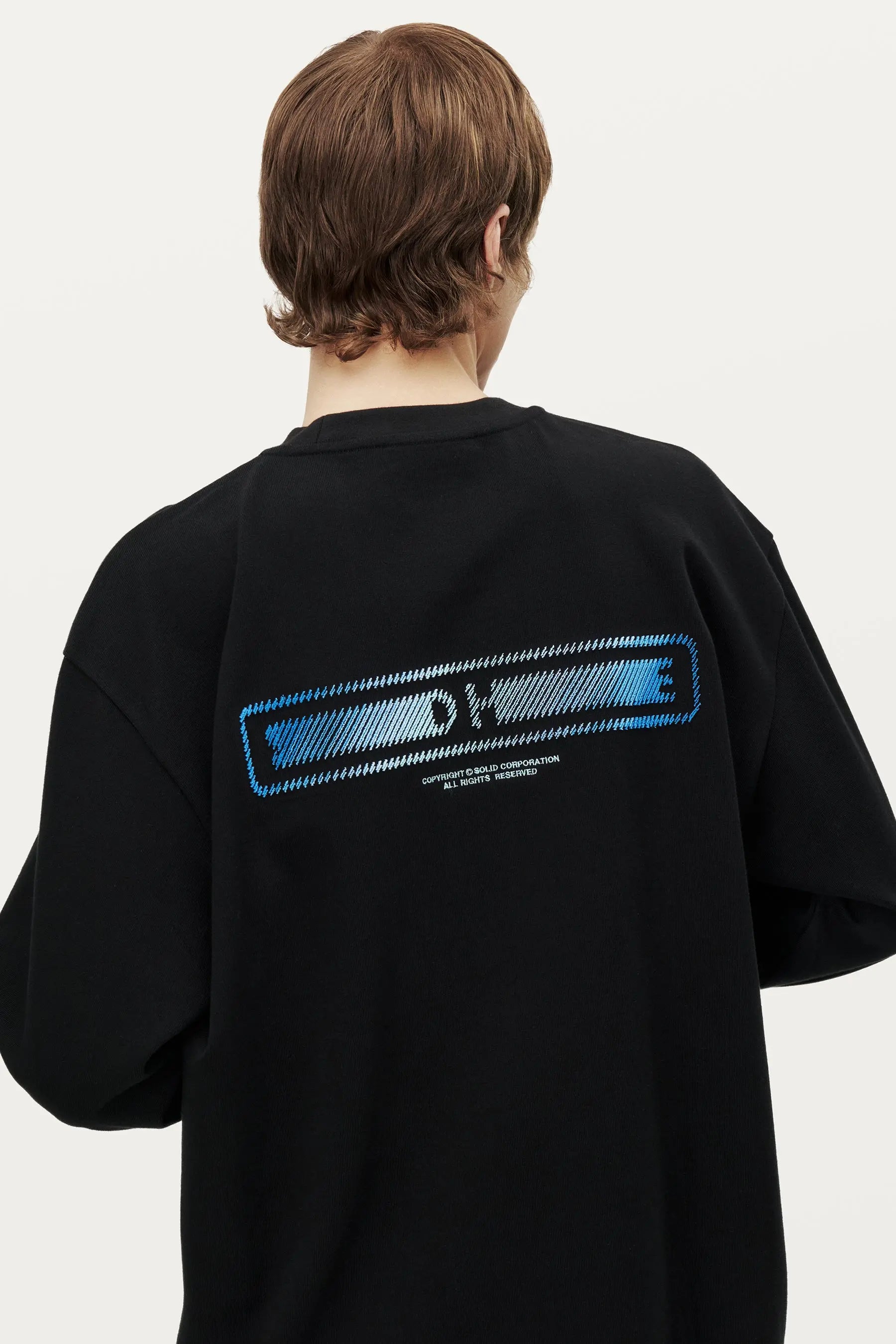 TEE-SHIRT NOIR MANCHE LONGUE - SOLID HOMME soemshop - SOLID HOMME