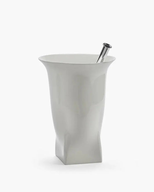 VASE BLANC AVEC TUBE EN VERRE KRISS VAN ASSCHE X SERAX soemshop