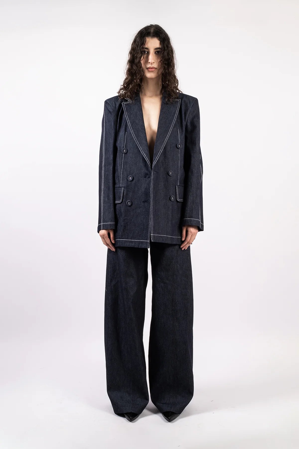 VESTE OVERSIZE DENIM BRUT- ARMINE OHANYAN