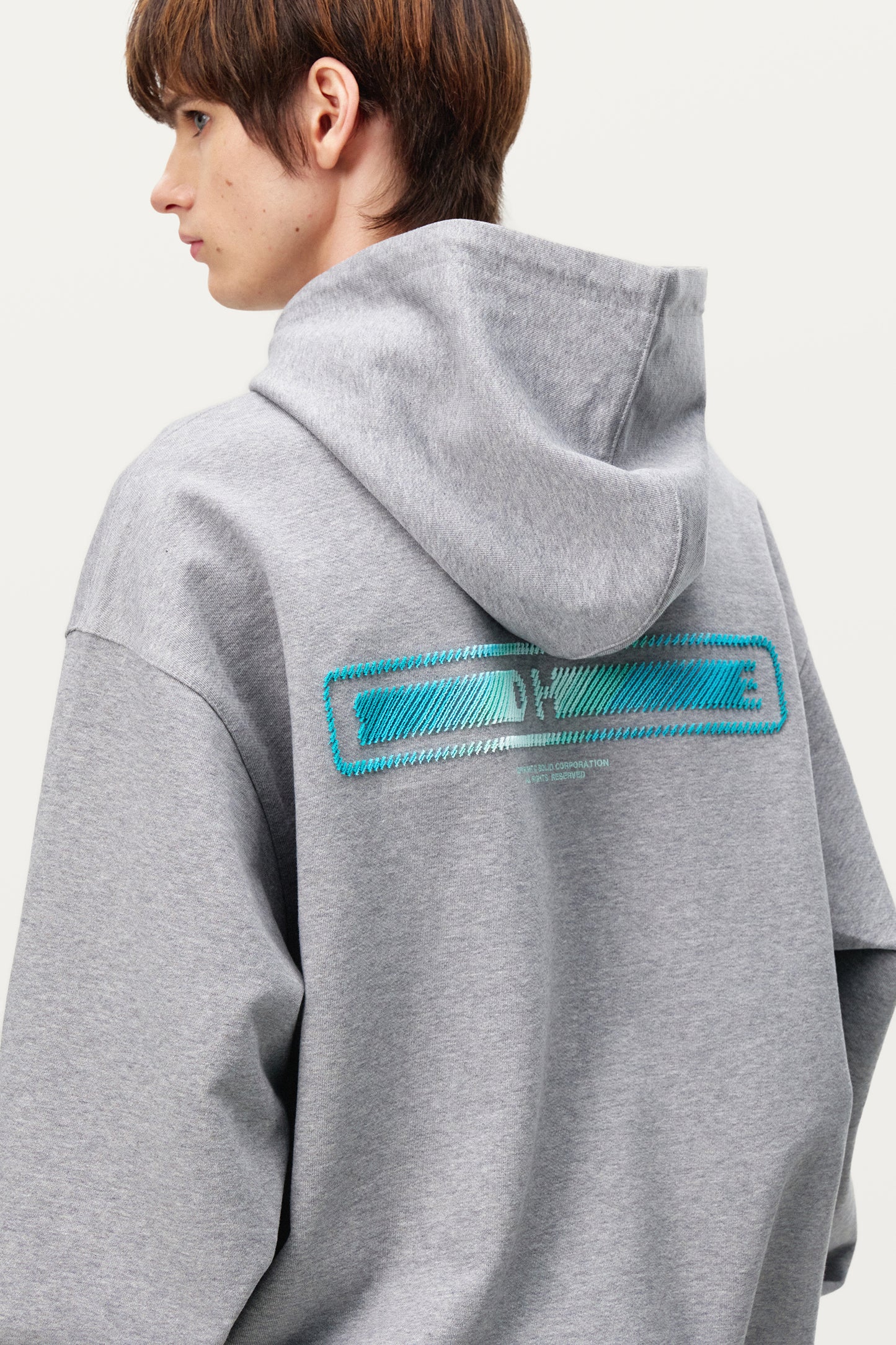 HOODIE GRIS CLAIR - SOLID HOMME